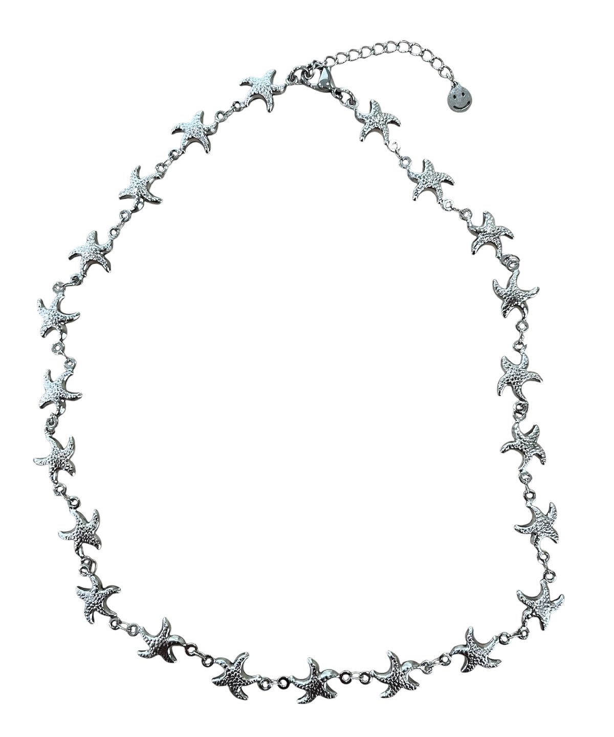 스케이터락(SK8ER ROCK) Starfish In A Row Chain Necklace ((steel))