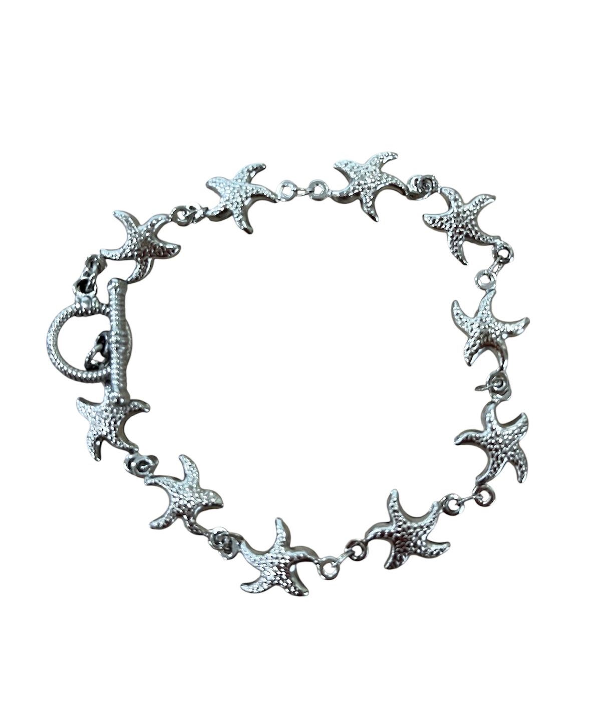 스케이터락(SK8ER ROCK) Starfish In A Row Chain Bracelet ((steel))