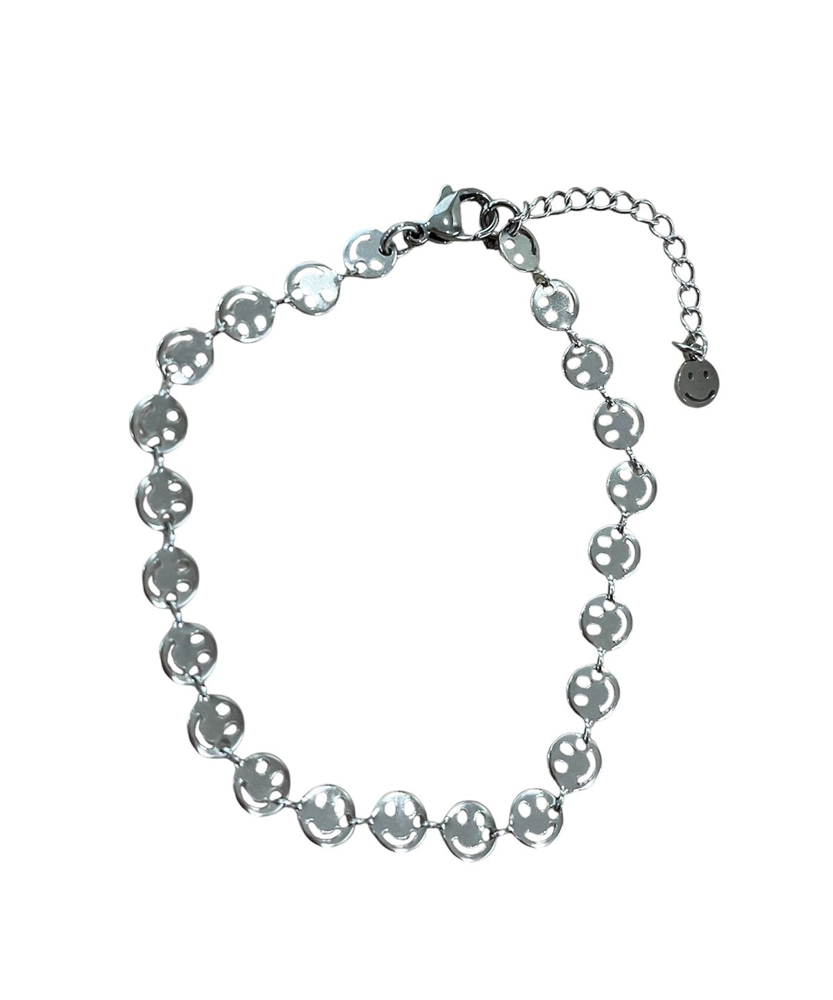 스케이터락(SK8ER ROCK) Smiley In A Row Chain Bracelet ((steel))
