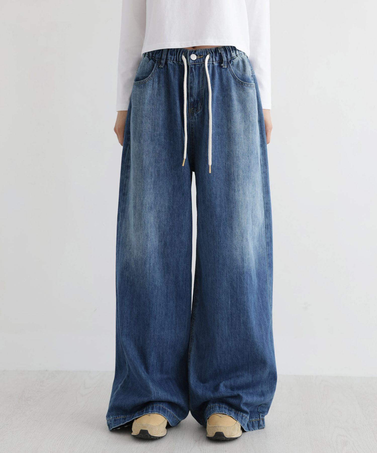 ★MUSINSA STANDARD★ Scrub washed wide denim pants light ind MUSINSA | MUSINSA STANDARD Scrub Washed Wide Denim Pants