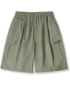 [SEASON OFF] 패치 포인트 나일론 카고 하프팬츠 - 카키