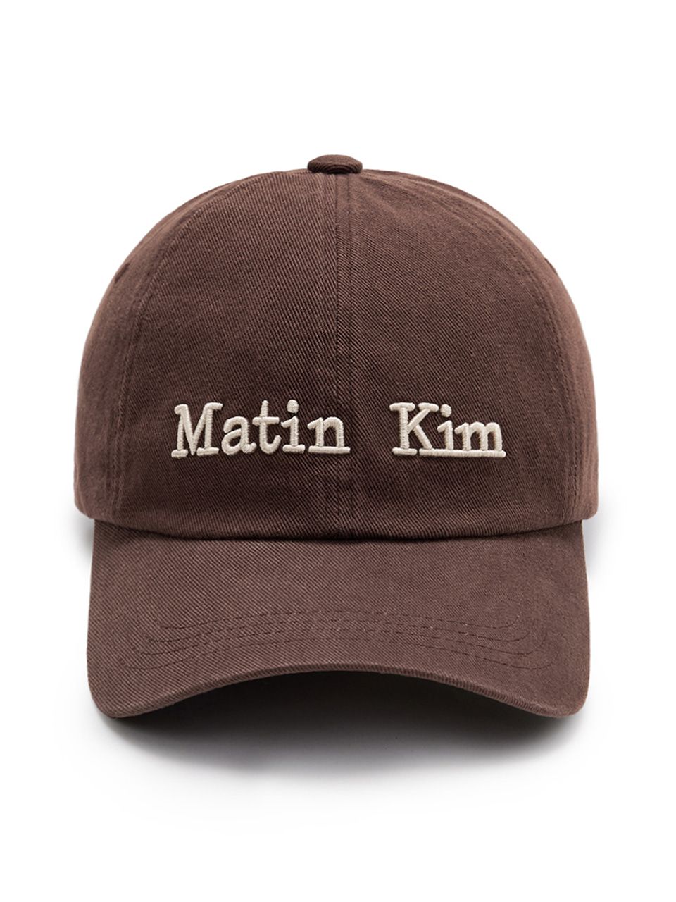 MUSINSA公式 | MATIN KIM MATIN DUSTY CLASSIC LOGO BALL CAP IN BROWN