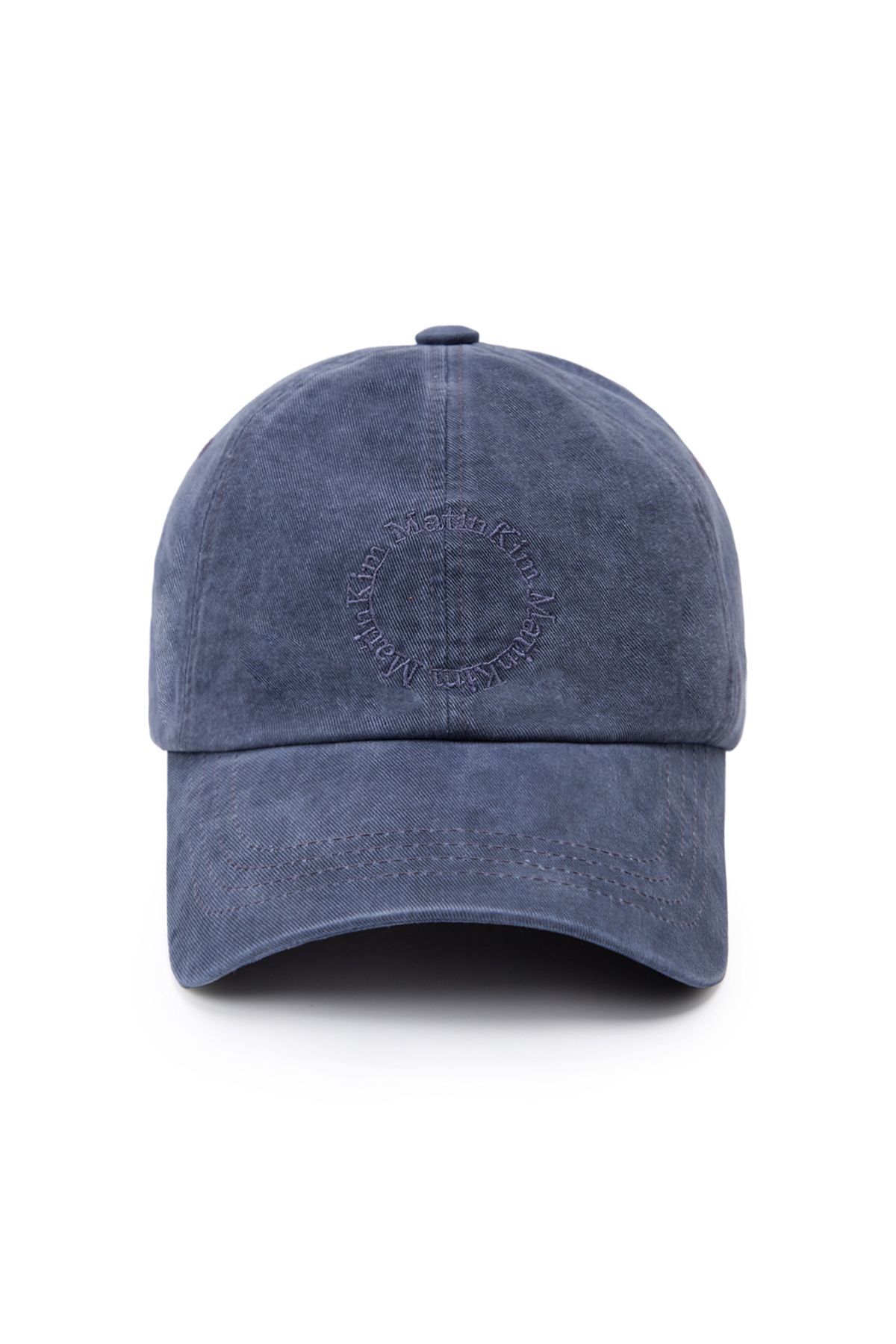 MUSINSA | MATIN KIM WASHED CIRCLE LOGO BALL CAP IN NAVY