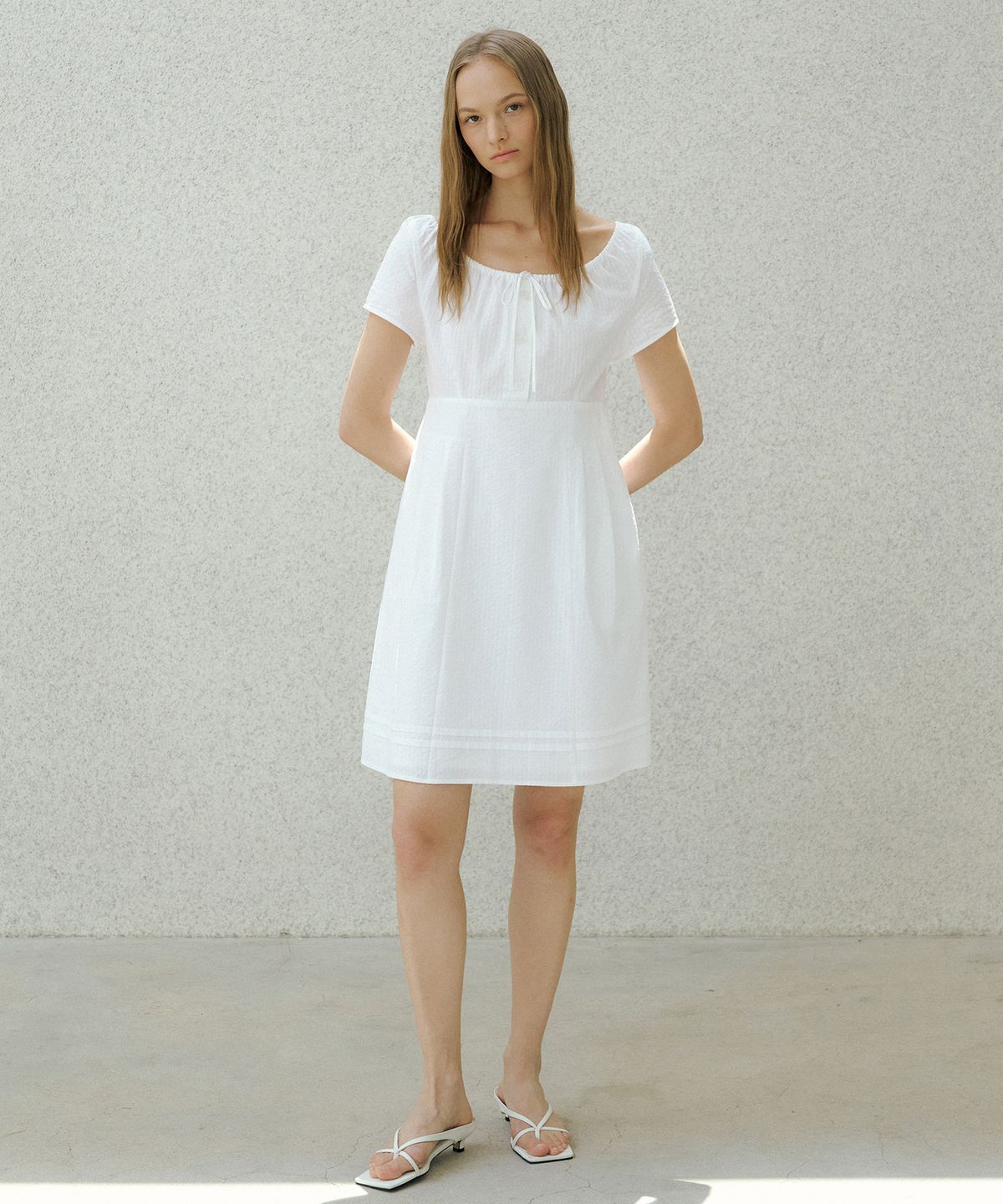 오떼뜨(OCTETTE) DOBBY HIGH WAIST OPS_WHITE