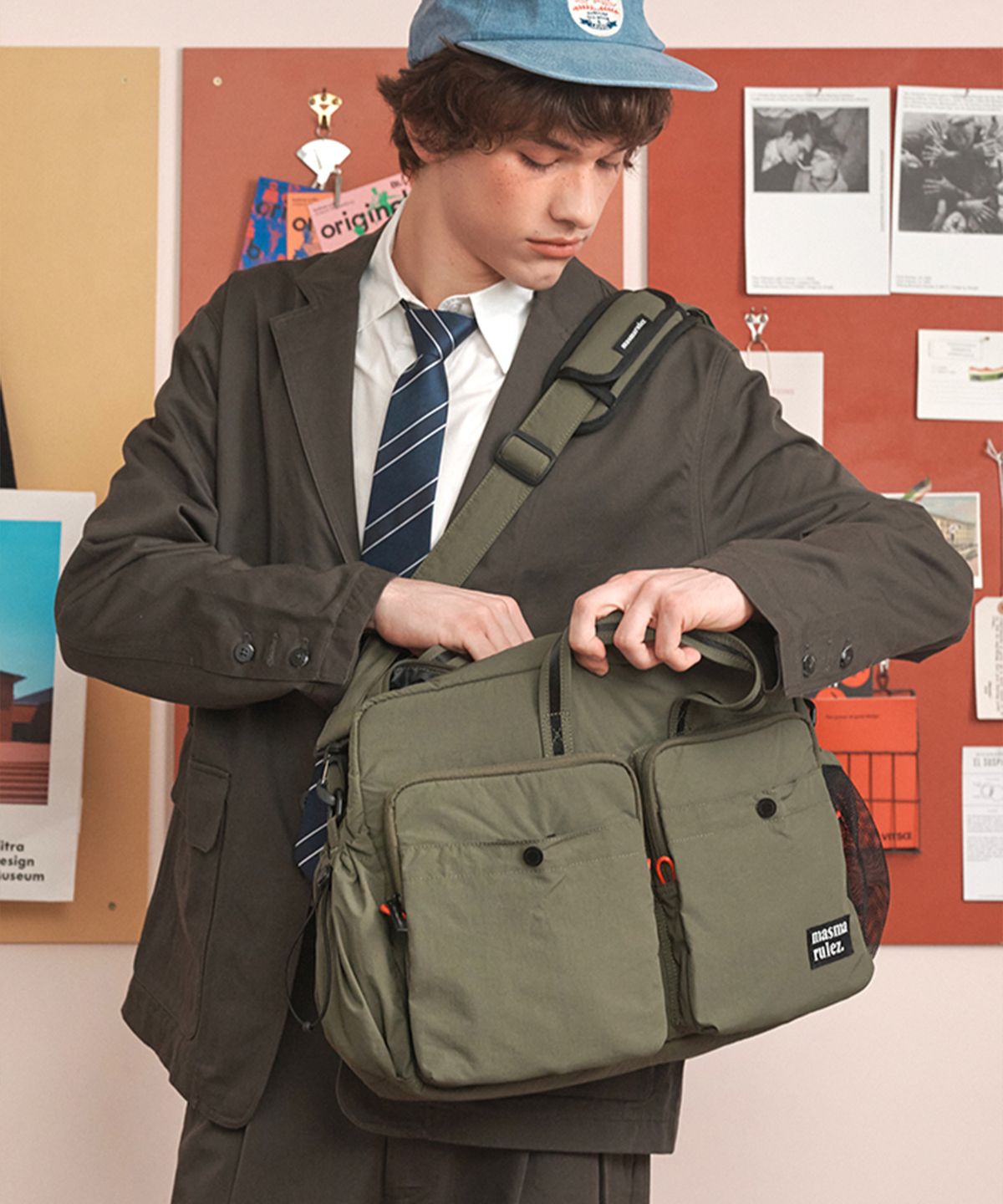 마스마룰즈(MASMARULEZ) Easeshell Briefcase_Khaki