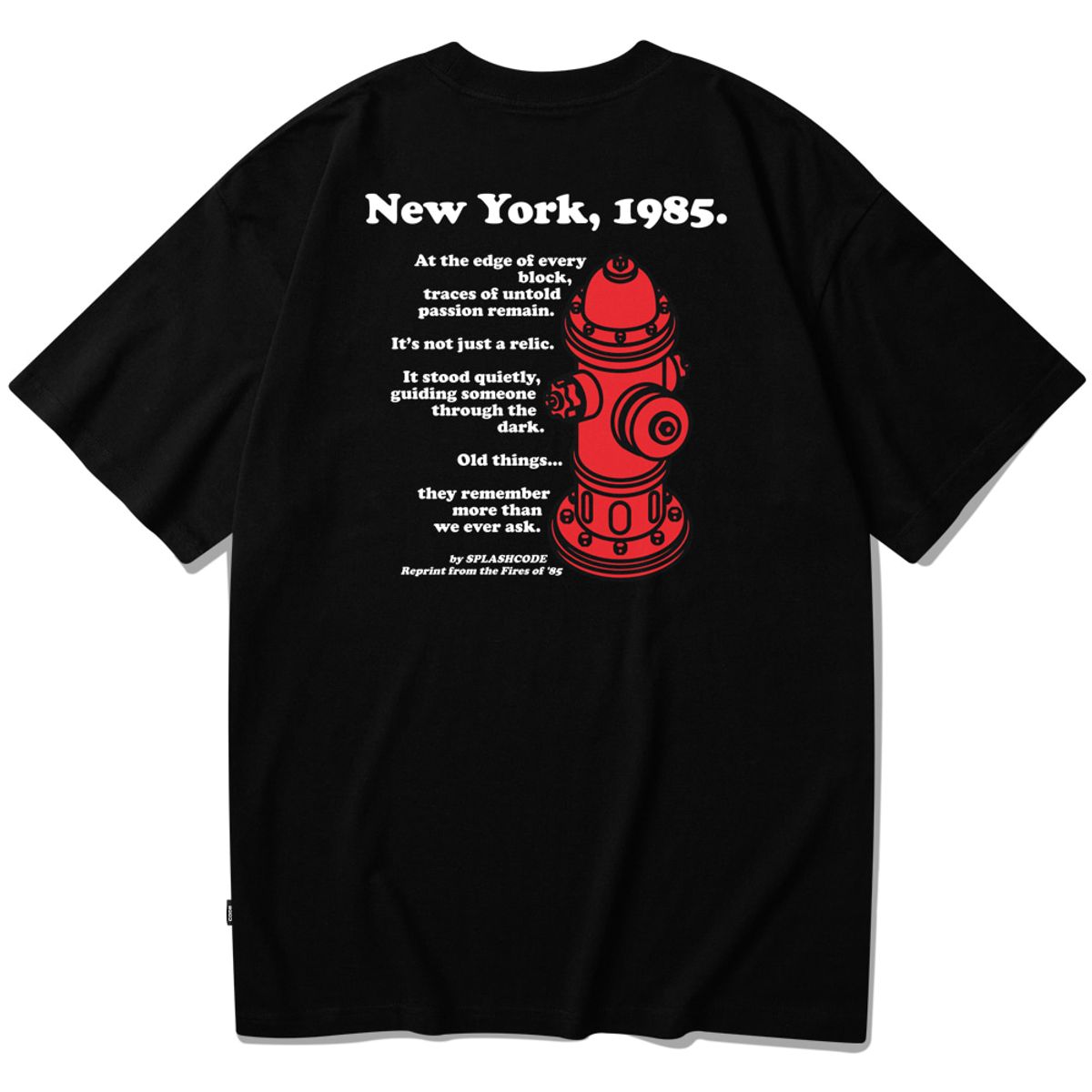 스플래시코드(SPLASHCODE) 반팔 티셔츠 블랙 - 뉴욕85(Newyork85)