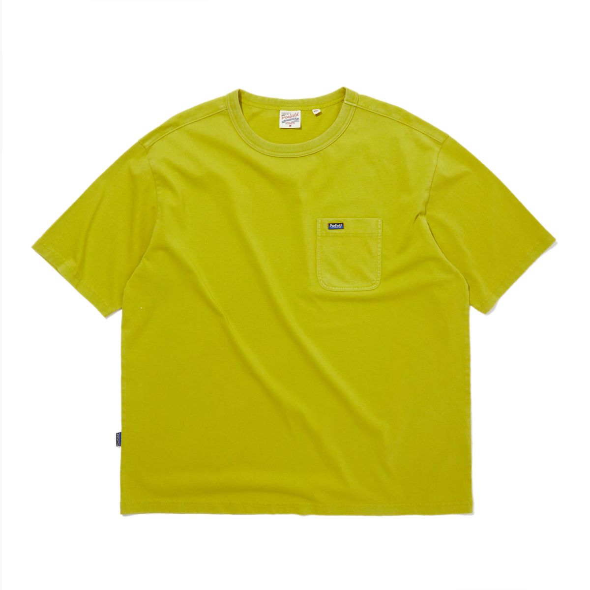 펜필드(PENFIELD) 워시드 베이직 포켓 반팔 티셔츠 라이트그린_FR2KT02U