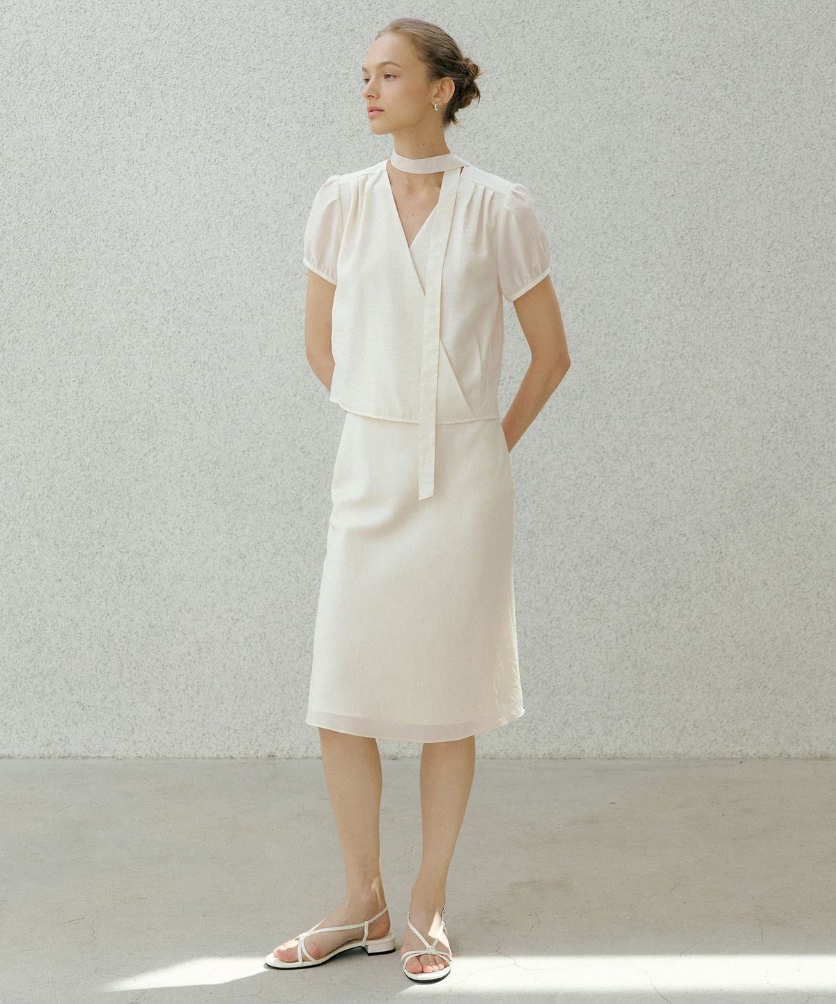 오떼뜨(OCTETTE) LORIN SHEER VIAS SK_MIDI