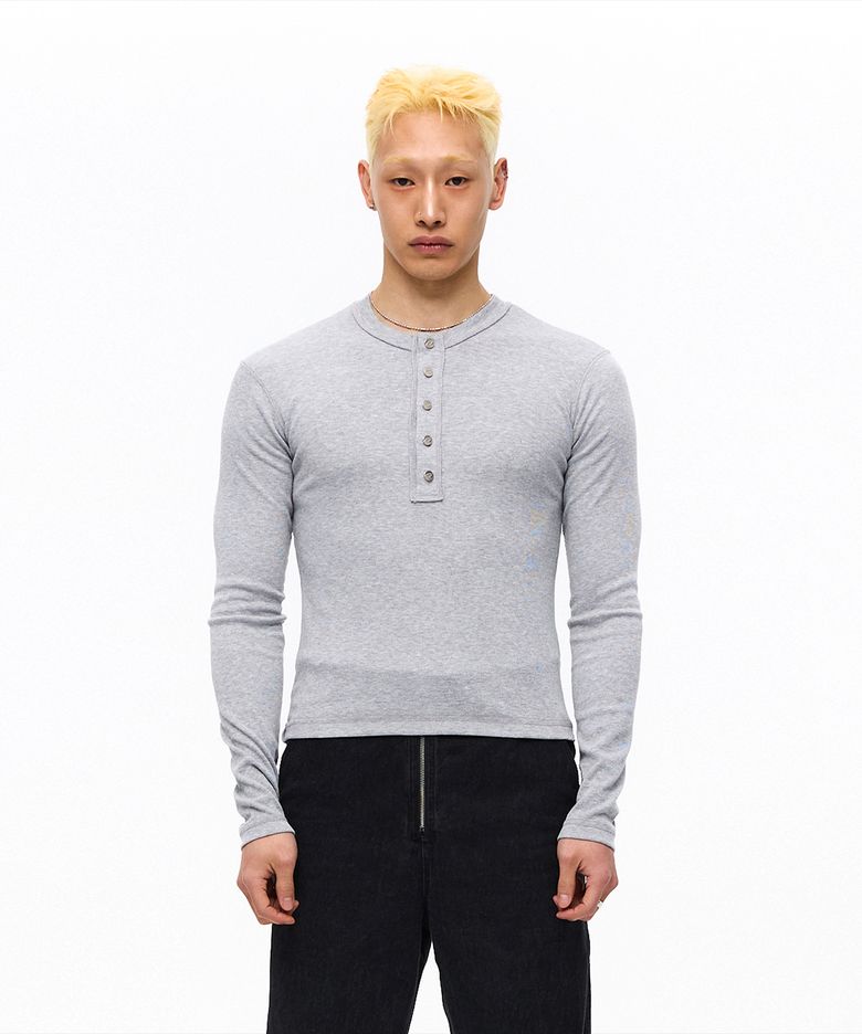 CUT OFF SNAP LONG SLEEVE - GERY