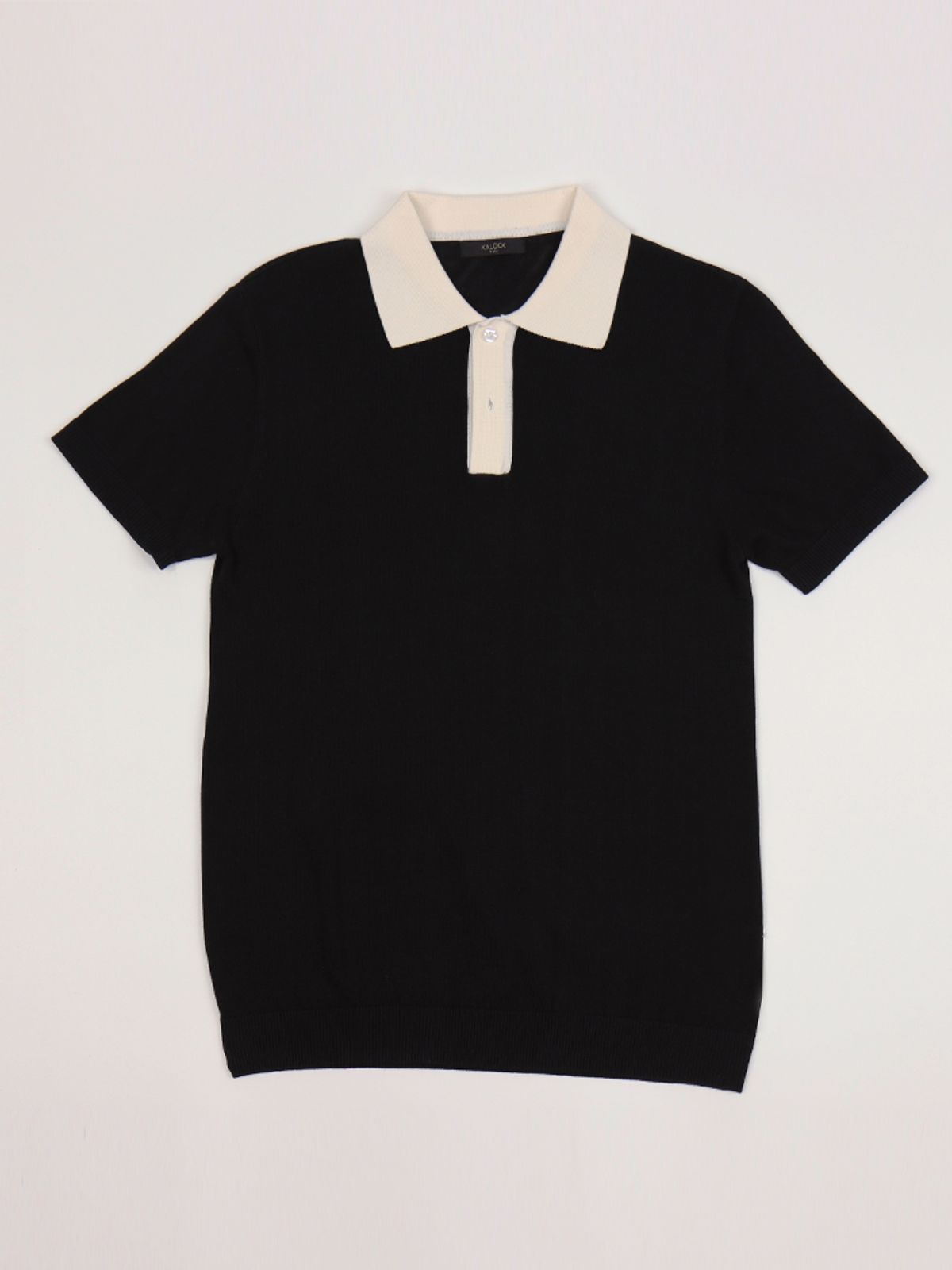 이카룩(IKALOOK) 배색 니트 반팔 카라티셔츠 TEE162