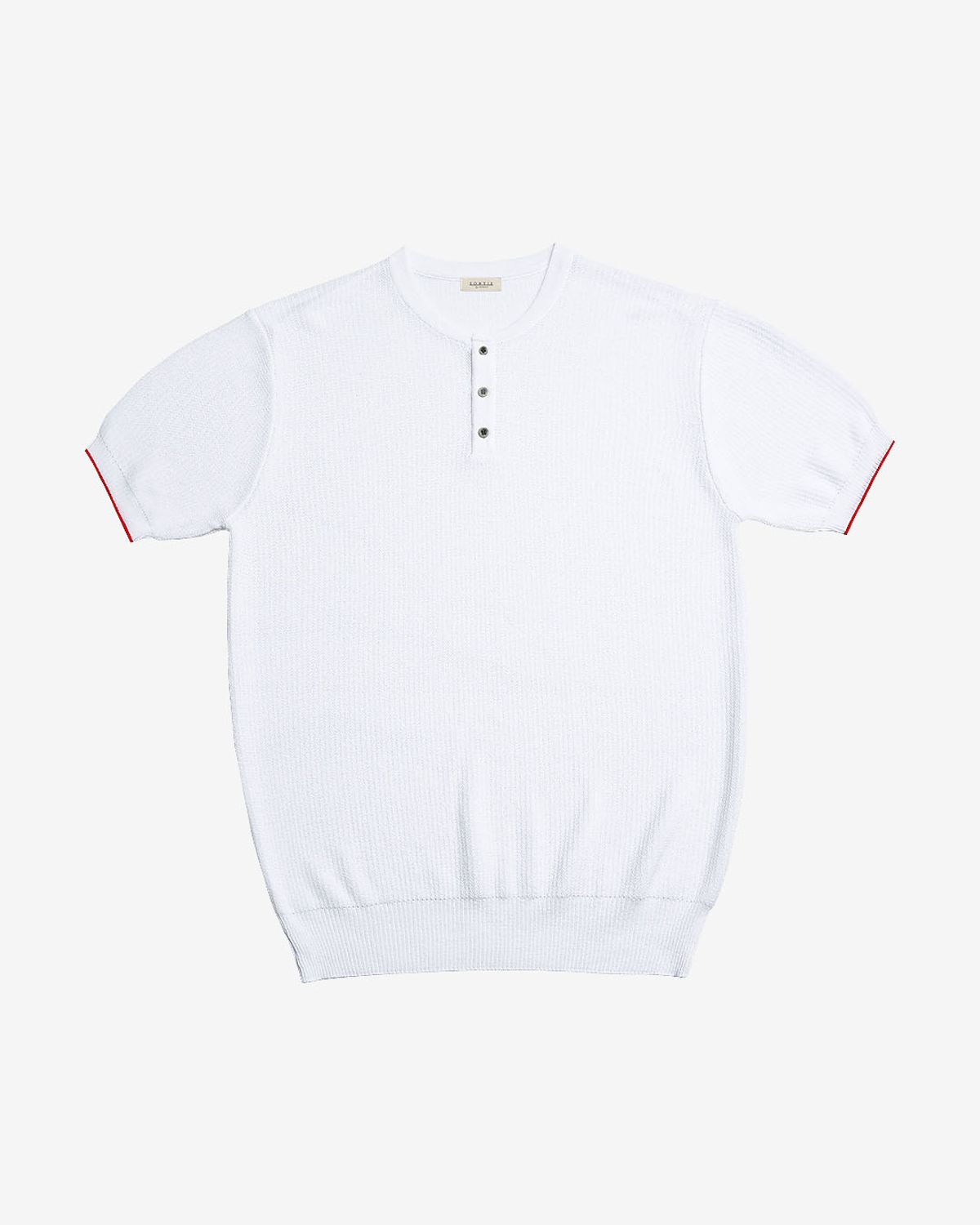 솔티(SORTIE) Texture Henly neck Knit (White)