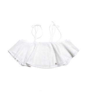 선셋 코지 오프숄더 탑 화이트