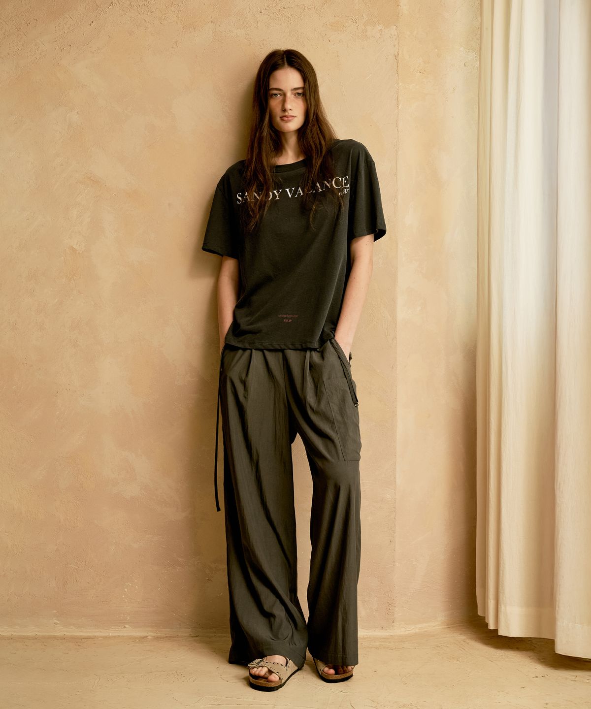 리 더블유(REW) STRING PANTS (CHARCOAL)