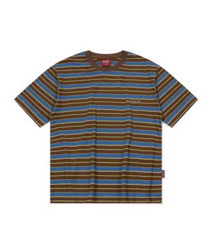 Multi Stripe T-shirts Brown