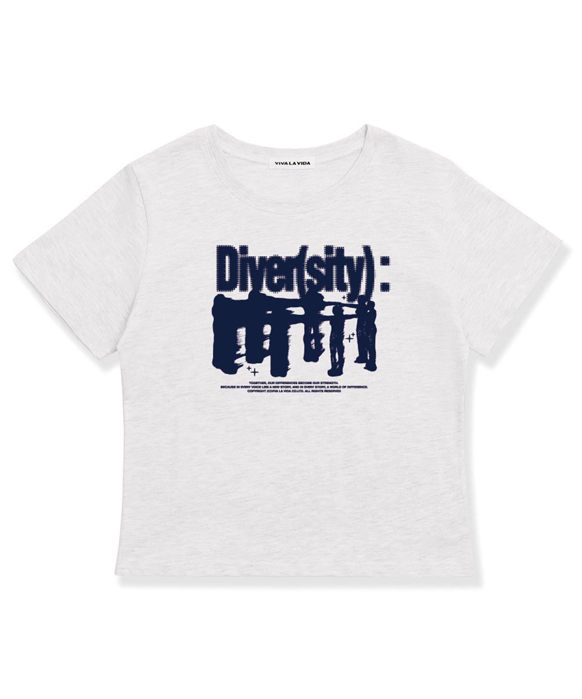 비바라비다(VIVA LA VIDA) Diversity 크롭 반팔 티셔츠