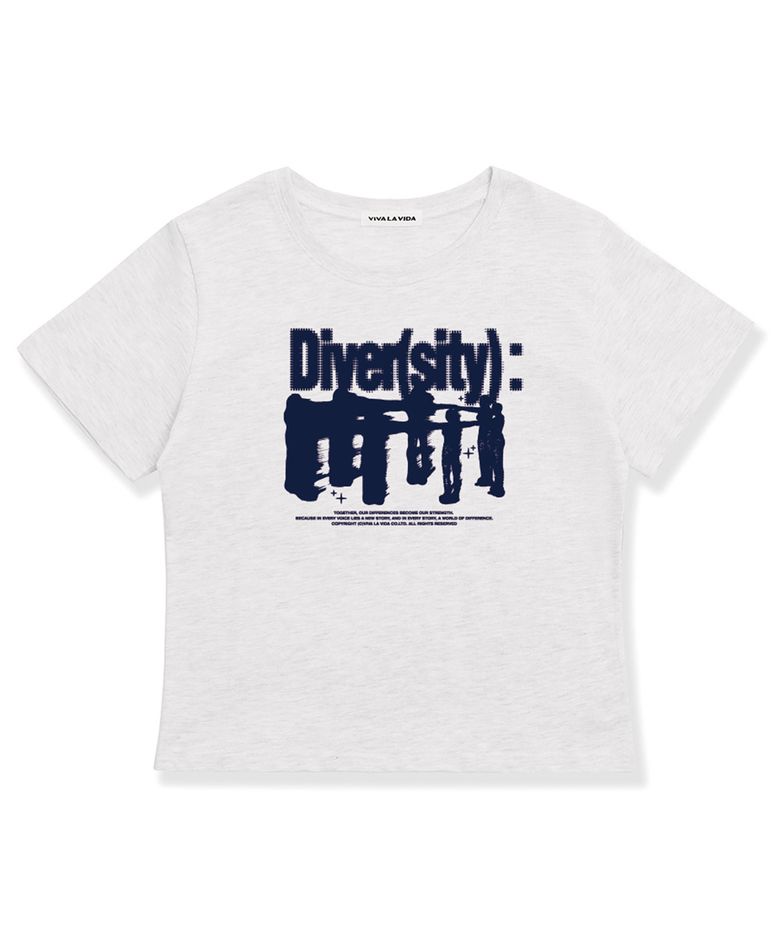 Diversity 크롭 반팔 티셔츠