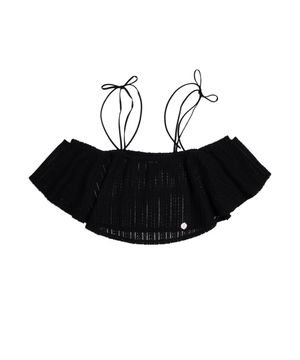 선셋 코지 오프숄더 탑 블랙