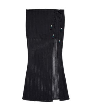 선셋 코지 롱 스커트 블랙