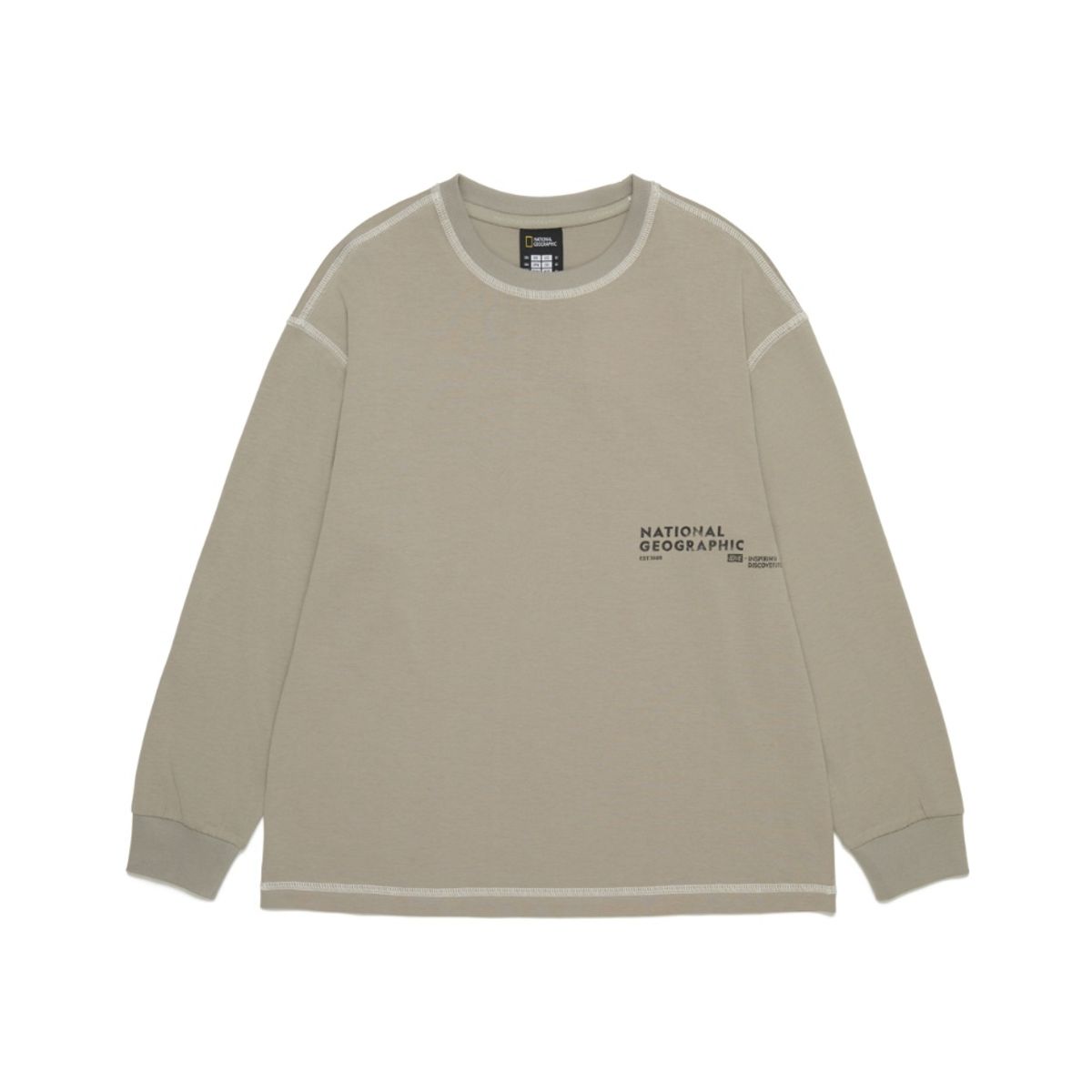 내셔널지오그래픽 키즈(NATIONAL GEOGRAPHIC KIDS) K253UTS810 어드벤처 싱글 티셔츠 GRAY BEIGE