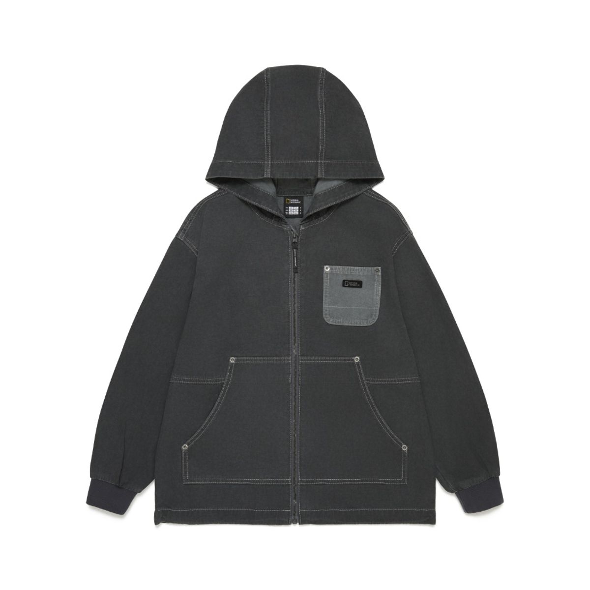 내셔널지오그래픽 키즈(NATIONAL GEOGRAPHIC KIDS) K253UJP820 어드벤처 후디 풀집업 점퍼 D/GREY