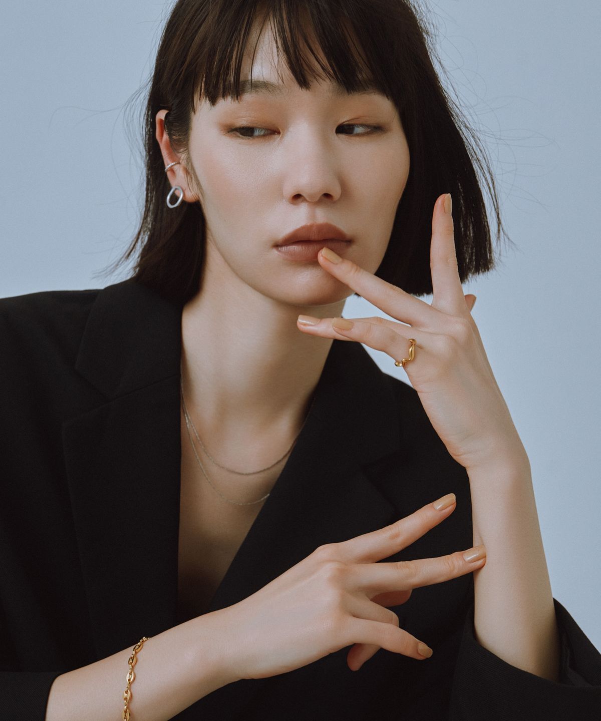 노비스도쿄(NOVICE TOKYO) 라바 핑키 링 Lava Pinky Ring［Stainless］/ Gold