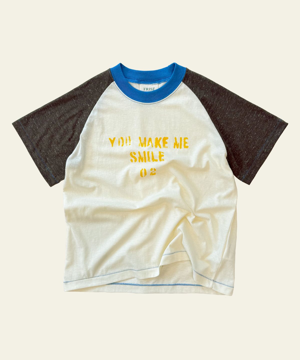 프리제(FRISE) SMILE raglan short sleeved-t, cream