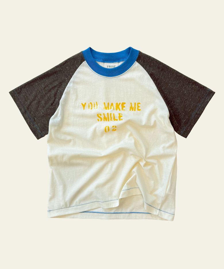 SMILE raglan short sleeved-t, cream
