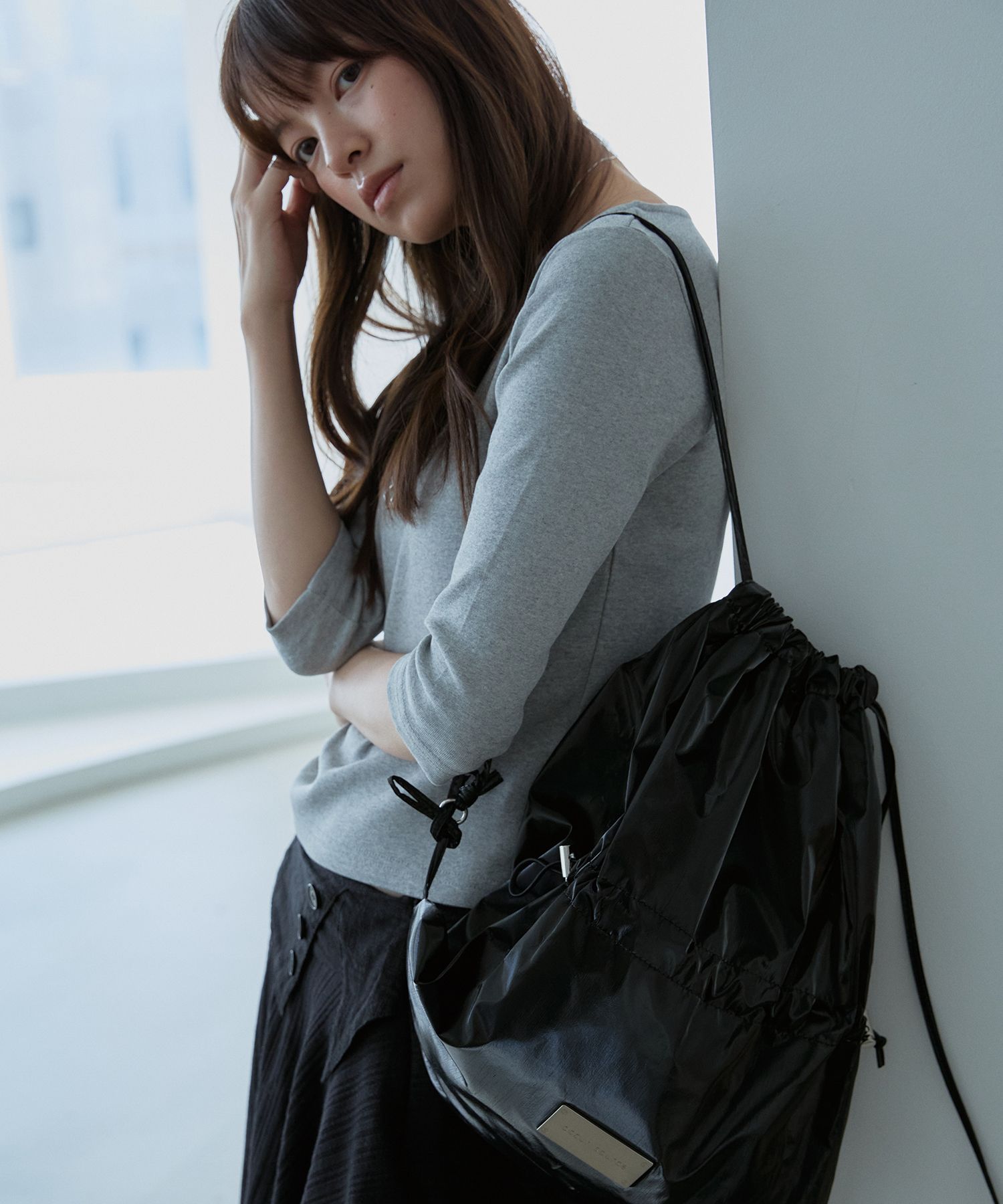 FLAREUP フレアアップ ナップサック　ナップザック　ブラック　韓国 セール】【FLAREUP】16.Division Gym Sack（バックパック