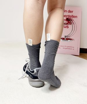 [2개 세트] 1316하트탭루즈핏양말