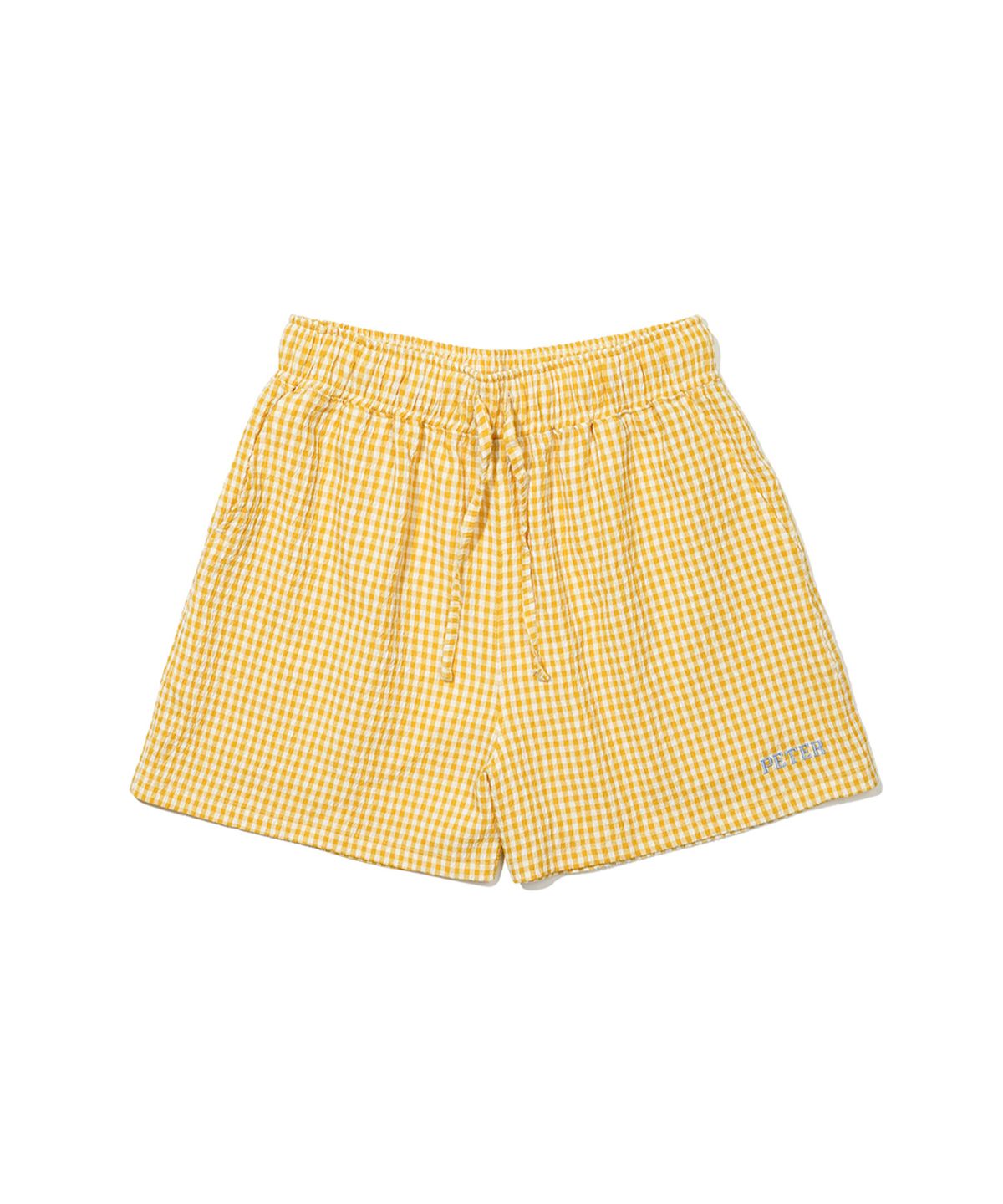 마이네임이즈피터(MYNAMEISPETER) PETER CHECK PAJAMA SHORTS - YELLOW
