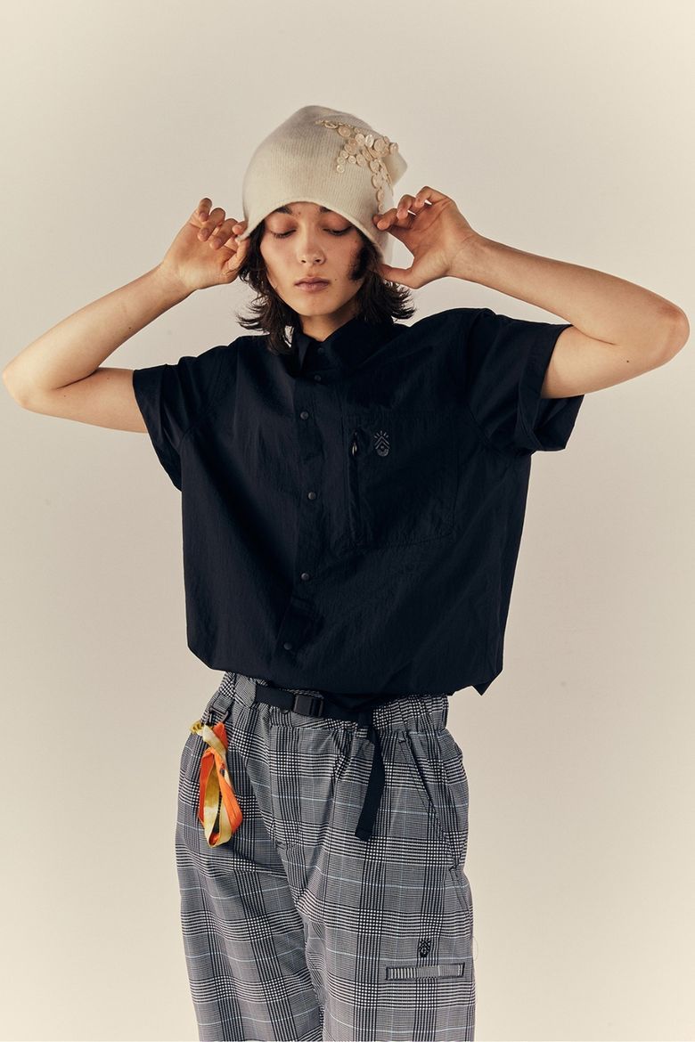 경량셔츠 gaia short sleeve shirt black
