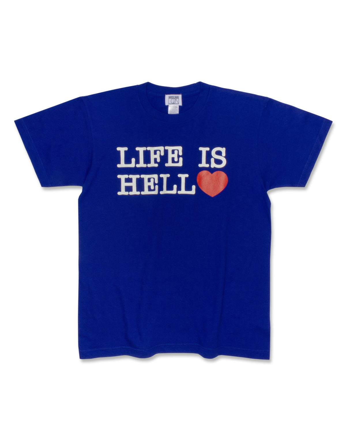 미디엄스(MEDIUMS) LIFE IS HELL Tee - Blue (라이프 이즈 헬 티셔츠)