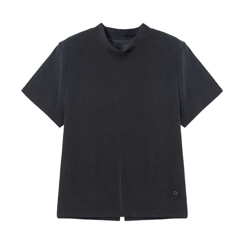 W 파구스 모달 모크넥 티셔츠 Dark Gray