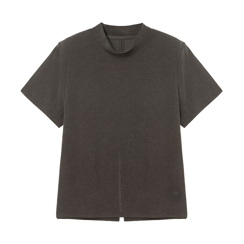W 파구스 모달 모크넥 티셔츠 Dark Brown