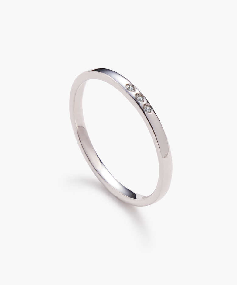 돔 2mm 3다이아  엥게이지 반지 (1~30size)