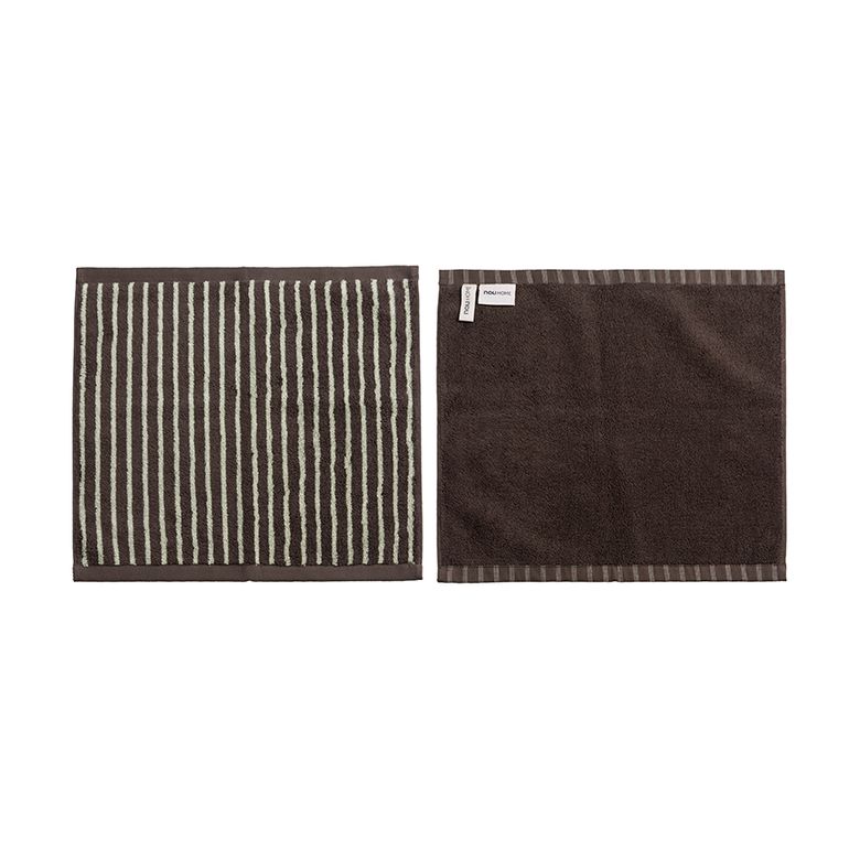 오키드 스트라이프 핸드타월 Brown