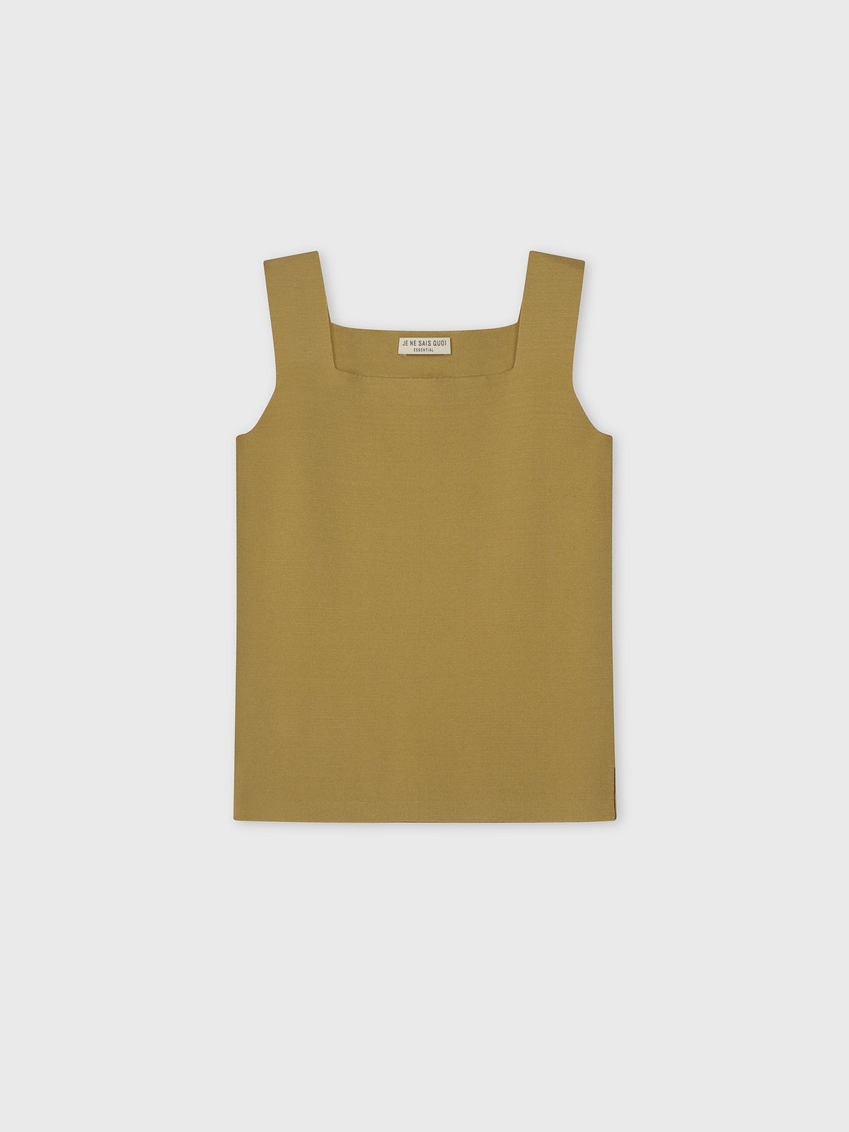 주느세콰(JE NE SAIS QUOI) 스퀘어넥 슬리브리스_올리브