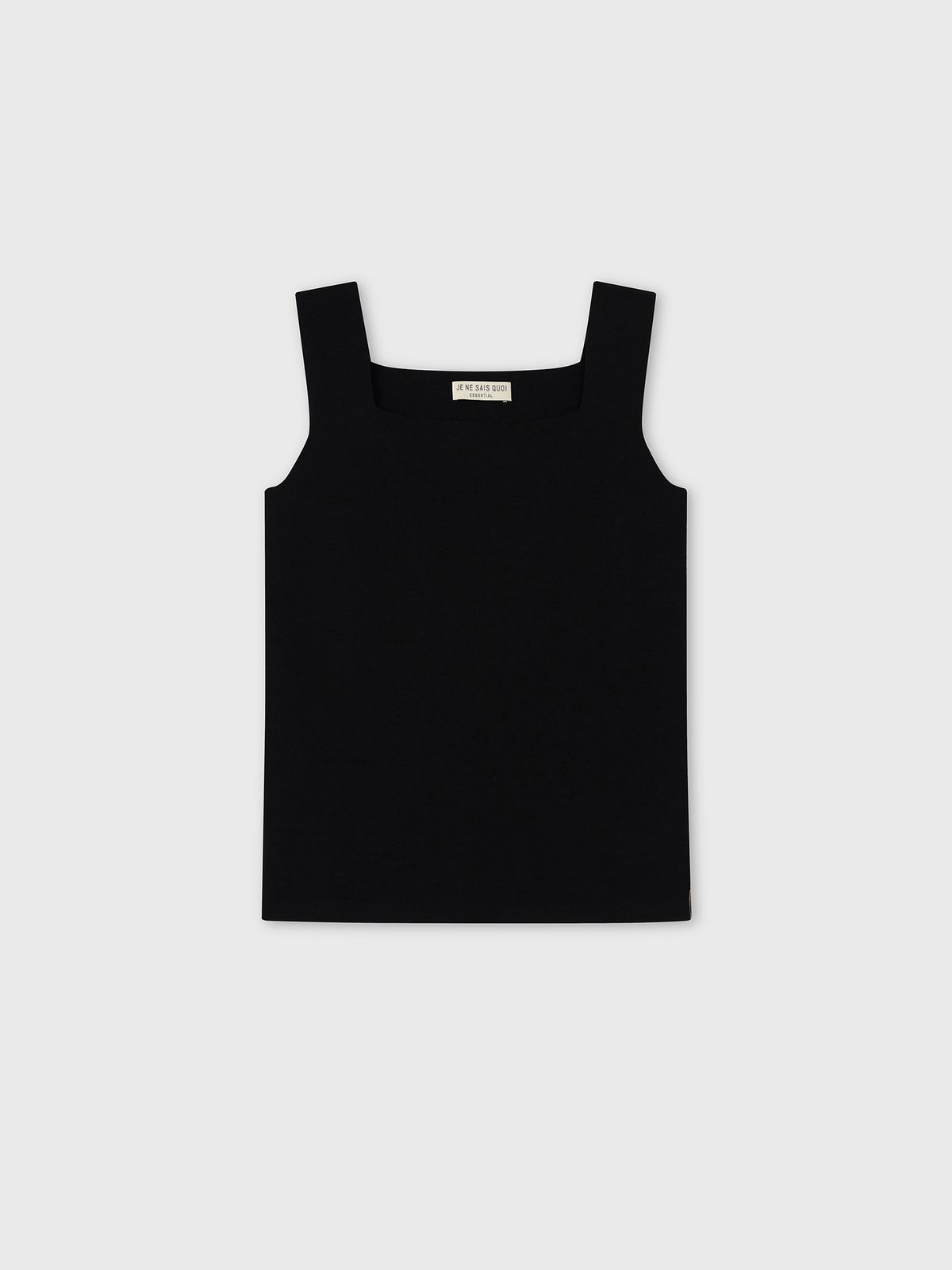 주느세콰(JE NE SAIS QUOI) 스퀘어넥 슬리브리스_블랙