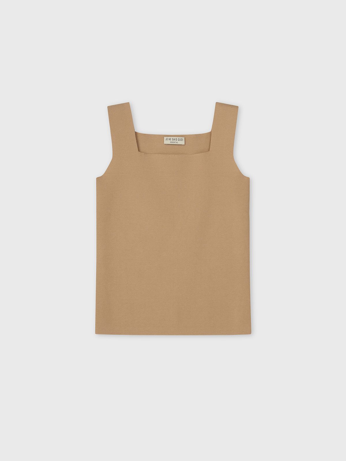 주느세콰(JE NE SAIS QUOI) 스퀘어넥 슬리브리스_베이지