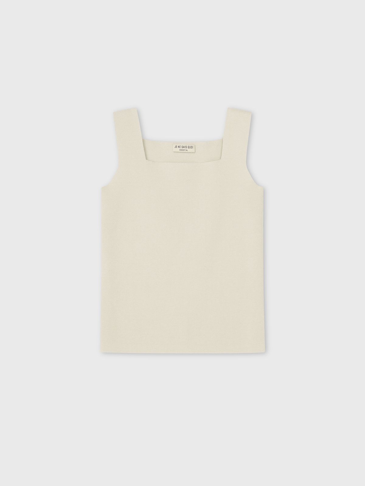 주느세콰(JE NE SAIS QUOI) 스퀘어넥 슬리브리스_아이보리