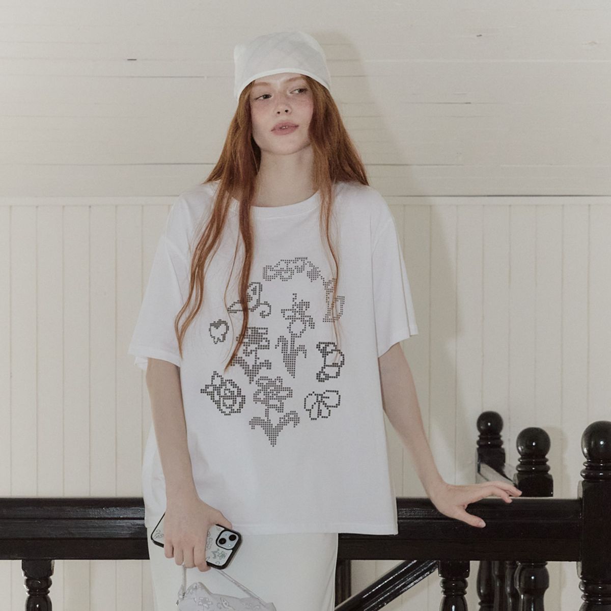 뮤즈무드(MUSEMOOD) crochet Tee (티셔츠)