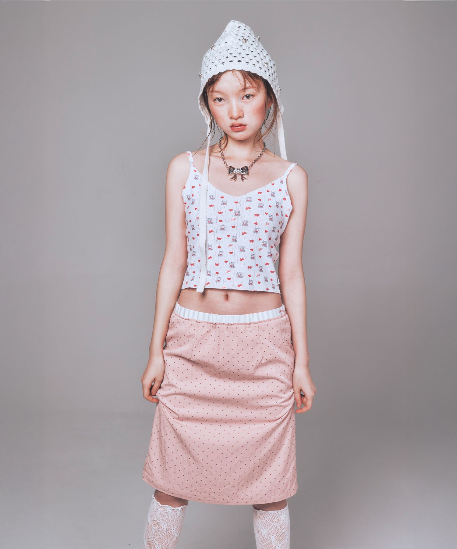 [YOUHEEXOTZ] STAR PATTERN LAYERED BANDING TRACK PANTS_GREY source detail 50