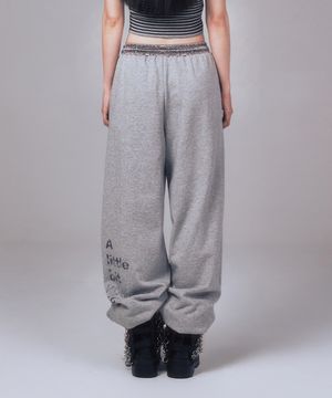 YOUHEETIC HOTFIX SWEATPANTS MELANGE GREY