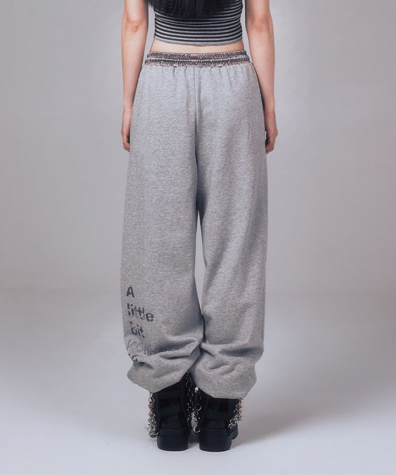 [브랜드위크 20%쿠폰] YOUHEETIC HOTFIX SWEATPANTS MELANGE GREY