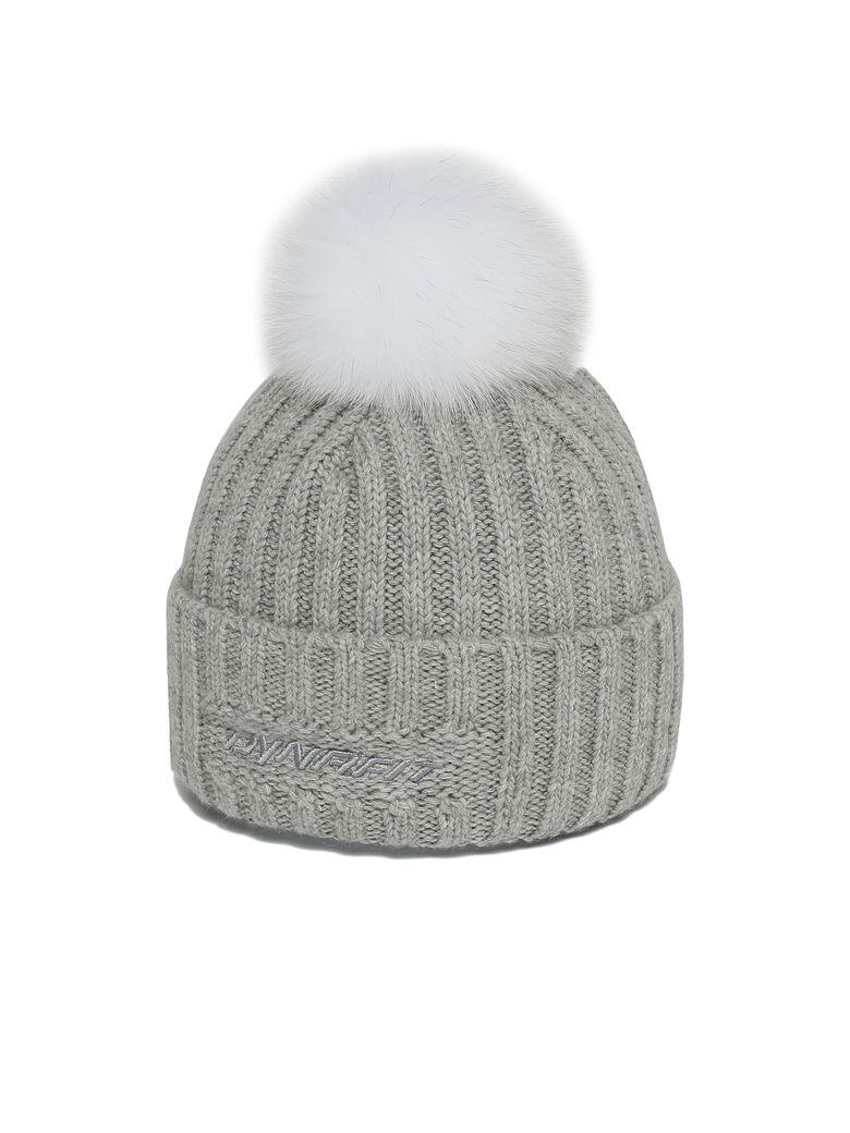 우먼스 방울 비니_Heather Grey YWW25C24C4