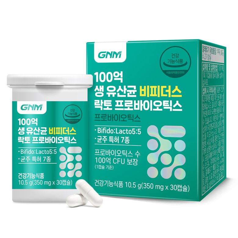 100억 생 유산균 비피더스 락토 프로바이오틱스 30캡슐 X 1병(총 1개월분) / 장용성캡슐