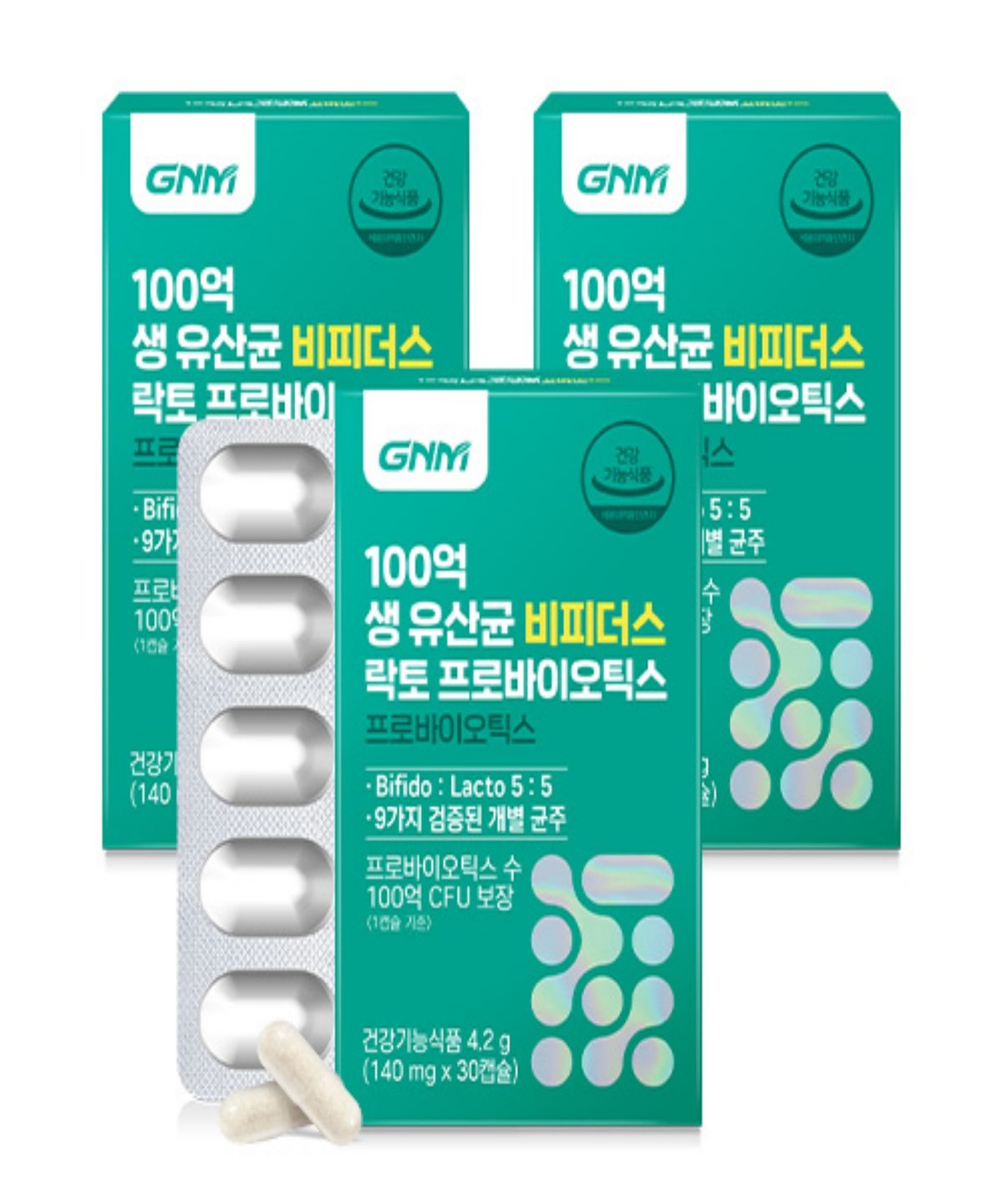 GNM자연의품격(GNMLIFE) 100억 생 유산균 비피더스 락토 프로바이오틱스 30캡슐 X 3박스(총 3개월분) / 장용성캡슐