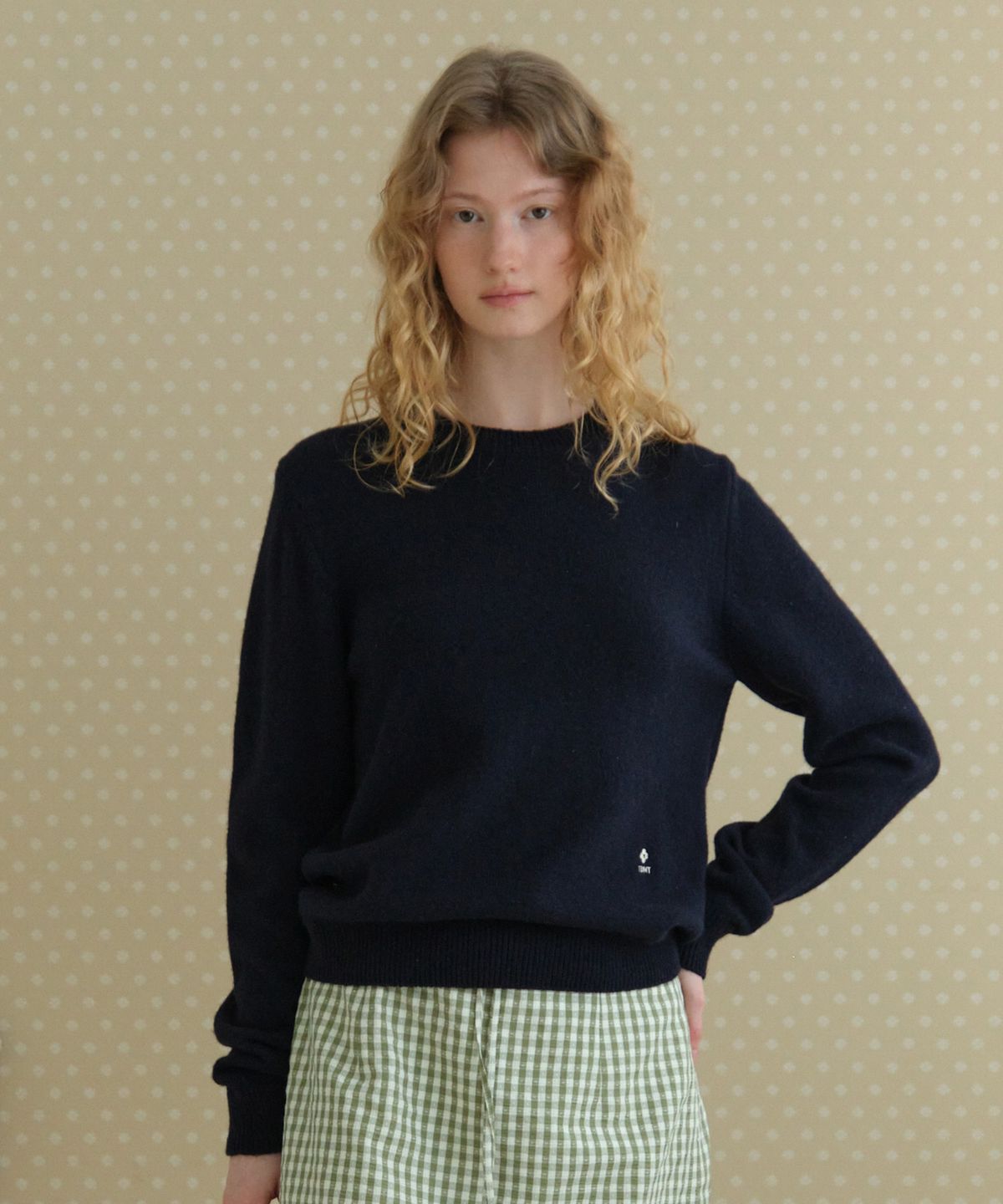 튜드먼트(TTUDEMENT) ESSENTIAL CREWNECK SWEATER_NAVY