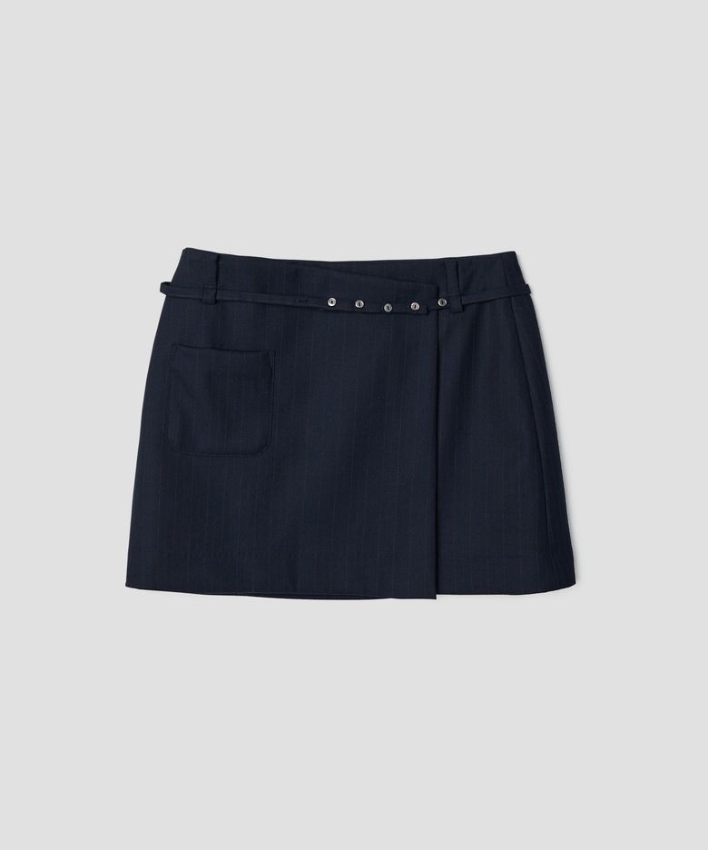 MINI WRAP SKIRT NAVY