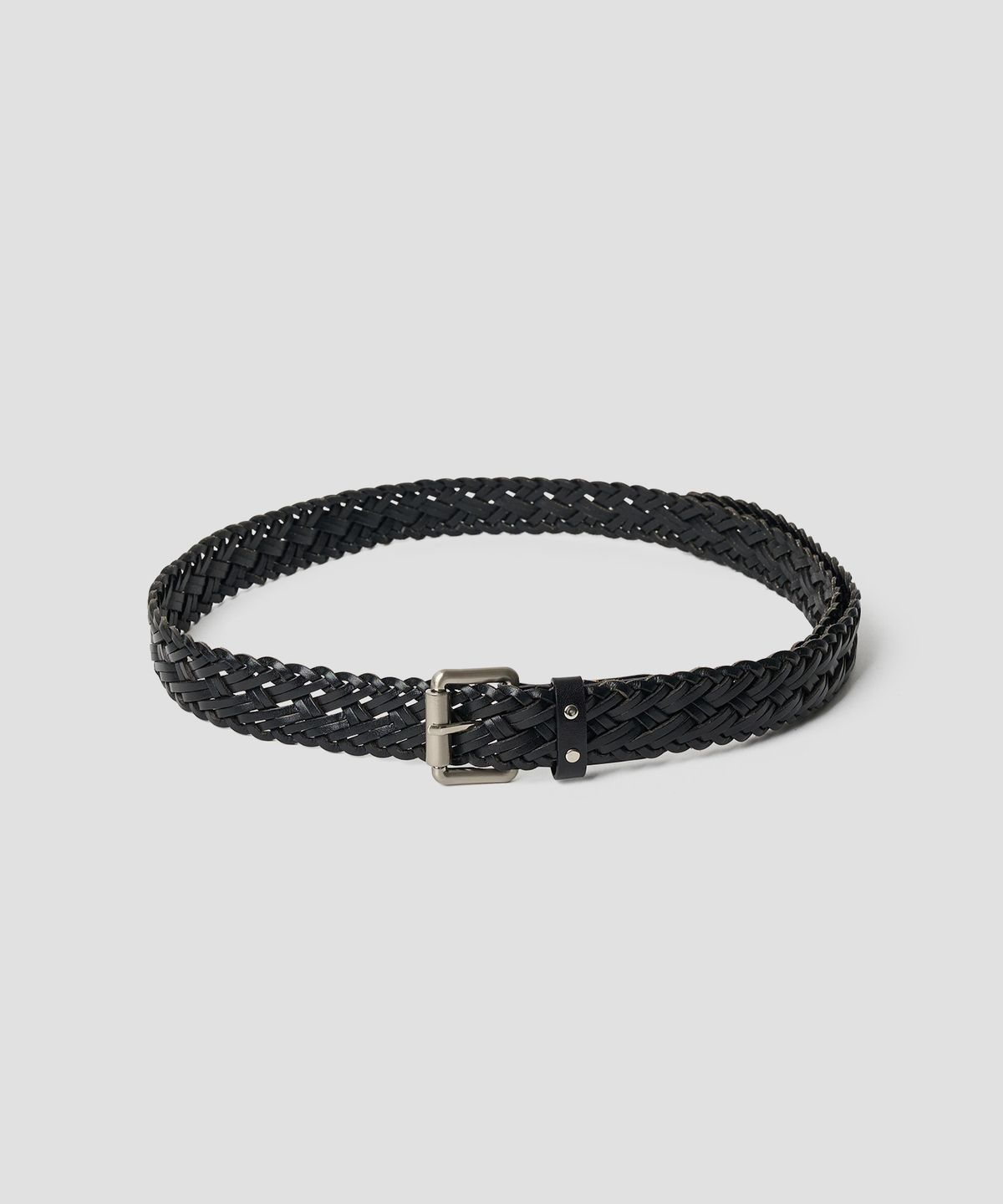 튜드먼트(TTUDEMENT) VINTAGE WEAVING BELT BLACK